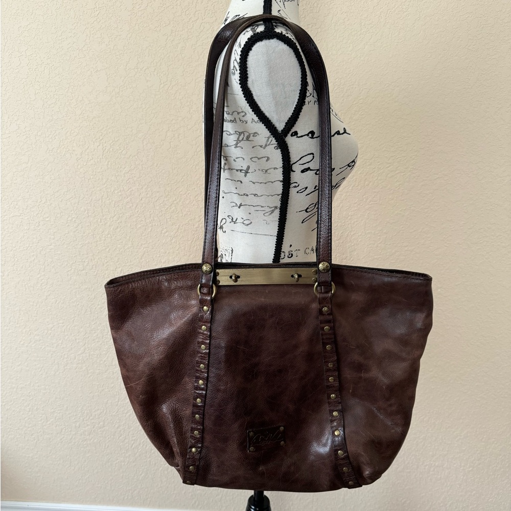 Patricia Nash Brown Studded Tote Purse - Picture 2 of 16